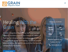 Tablet Screenshot of grainintegrativehealth.com